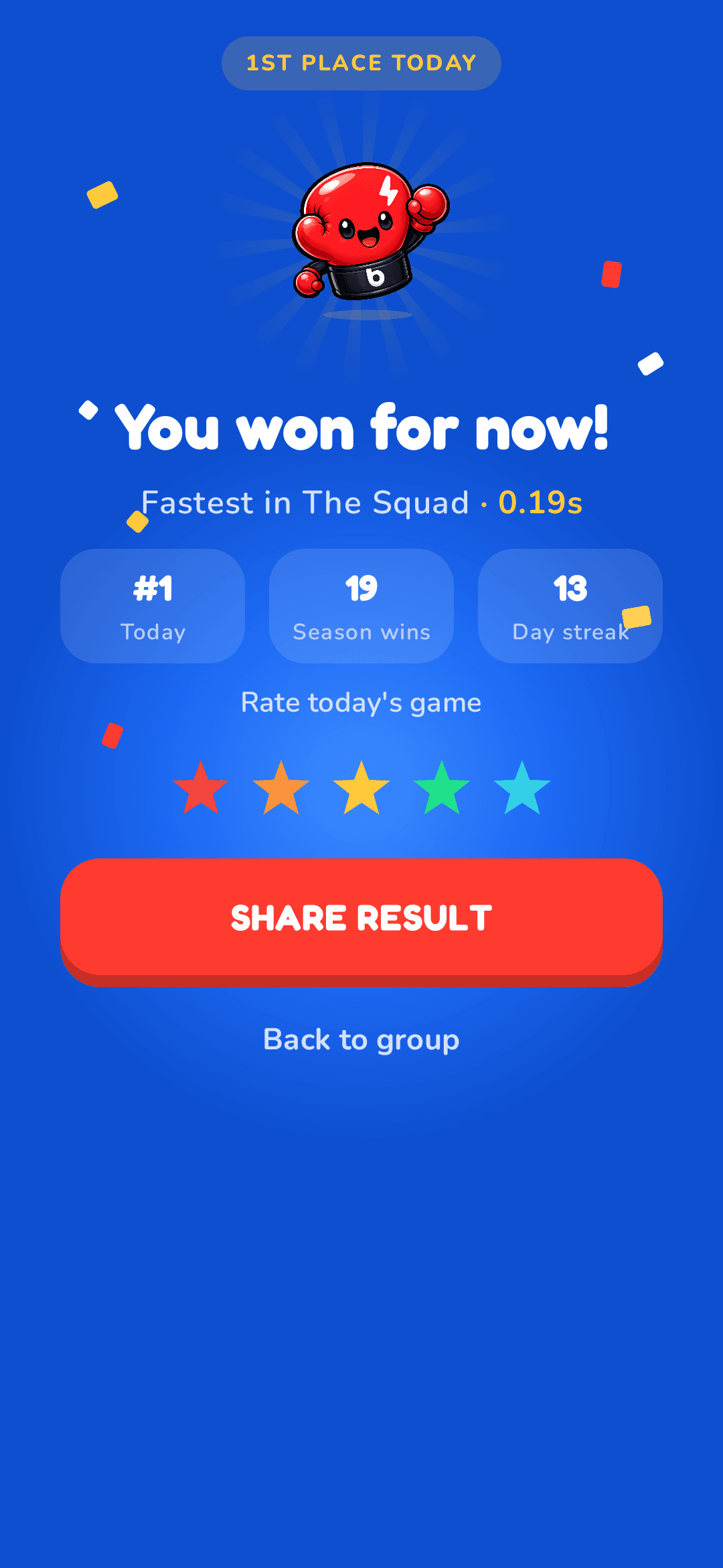 BeatMe score result screen